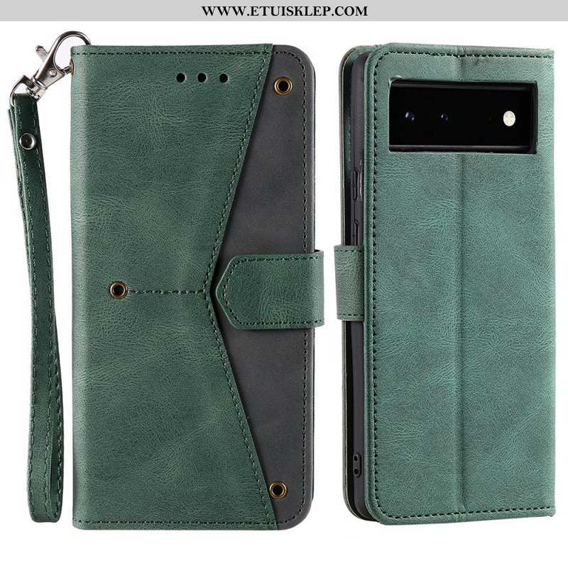 Etui Folio do Google Pixel 6 Szwy W Dotyku